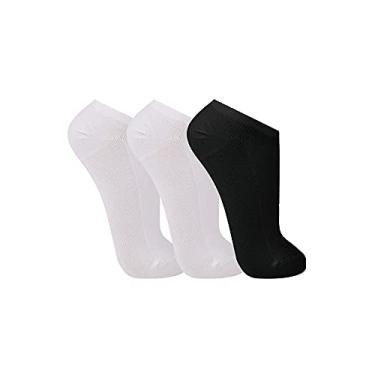 Imagem de Kit 3 meias cano curto esportiva, Trifil, Adulto Unissex, Branco / Branco/ Mescla, 39-43