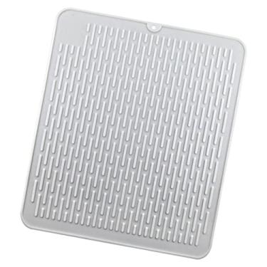 Imagem de Tapete de Secagem de Silicone, Suporte de Resistente Calor à 'água 45x40 Cm Almofa de Drenagem, Tapete de Secagem 45 * 40 * 0,5cm