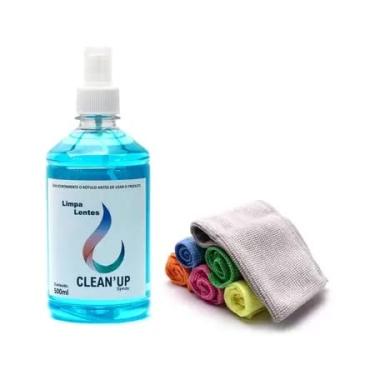 Imagem de 1 Limpa Lentes 500ml + 3 Flanelas Microfibra Ideal na limpeza de ?culos, TV, Celulares e telas