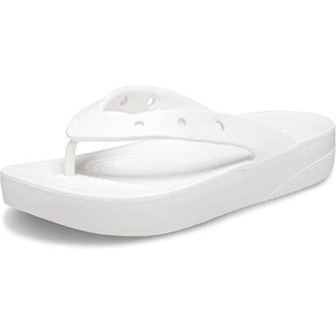Imagem de Crocs Sandália feminina com plataforma, Branco, 33