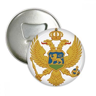 Imagem de Emblema nacional Montenegro Europa, abridor de garrafas redondo, ímã de geladeira, 3 peças, presente
