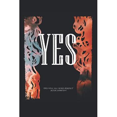 Imagem de Vintage OUI drôle Hyped Peace Fun oeuvre rétro: Ce carnet de notes est de la bonne taille 6 * 9, donc non seulement un super carnet de notes mais ... avec 120 pages, ce carnet de notes est doublé