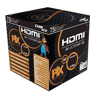 Imagem de Cabo HDMI Full HD 1.4 3d 19 Pinos Com Filtro, 75 Metros