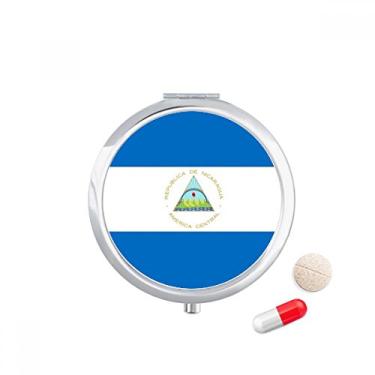 Imagem de Porta-comprimidos, bandeiras nacionais da Nicarágua e América do Norte