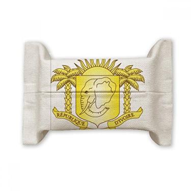 Imagem de Bolsa de linho de algodão com emblema nacional Coate D'Ivoire