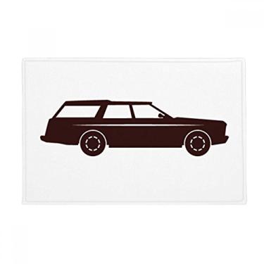 Imagem de DIYthinker Tapete geométrico clássico de carros com contorno preto, tapete antiderrapante para porta de banheiro