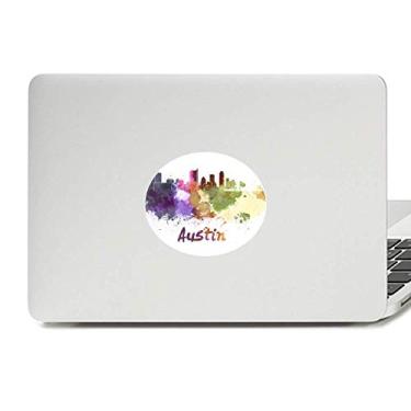 Imagem de Austin America Cidade Aquarela Vinil Emblema Gráfico Laptop Adesivo Notebook Decalque