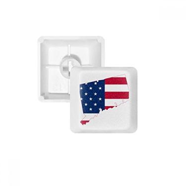 Imagem de Connectic USA Mapa Estrelas Tripes Bandeira Formato Teclado Mecânico PBT Kit de Atualização para Jogos