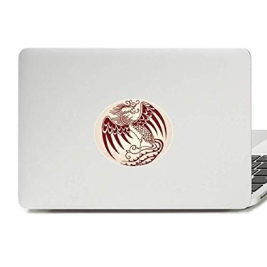 Imagem de Adesivo de vinil com emblema de animal de fênix chinês para laptop