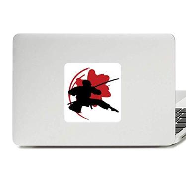 Imagem de Adesivo de vinil paster para laptop Japão Samurai Sakura Outline Asia