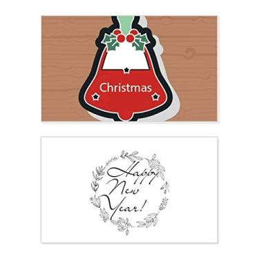 Imagem de Sinos de Natal ícone de desenho animado de ano novo festival cartão felicitações Bless mensagem presente