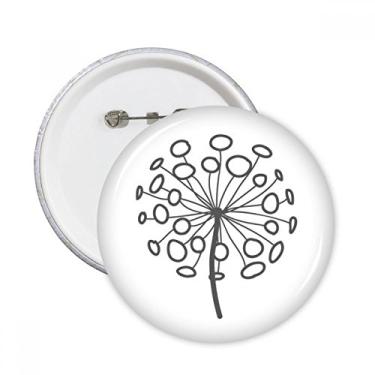 Imagem de Plantas de flores ornamentais dente-de-leão pinos redondos distintivo decoração roupas 5 peças presente