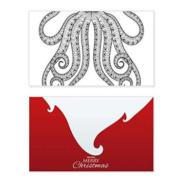 Imagem de Pintura Polvo Oito Preto Feriado Feliz Natal Cartão de Feliz Feliz Natal Mensagem Letra Natal