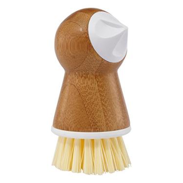 Imagem de (White) - Full Circle Tater Mate Bamboo Potato Brush with Eye Remover, White
