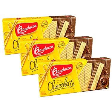 Imagem de Kit 3 Biscoito Wafer Chocolate Bauducco 140g