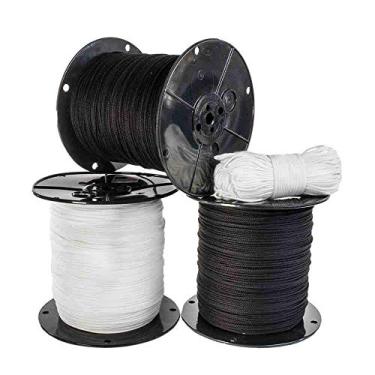 Imagem de GOLBERG Linha de gravata de algodão – linha de truques utilitários multiuso sem esmalte de 1/8 polegada – núcleo de poliéster, baixa elasticidade – projetos teatrais, decoração e uso comercial (30 m, branco)