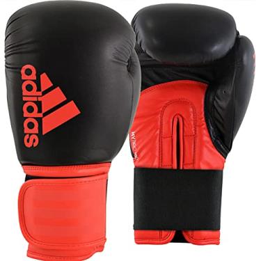 Imagem de adidas Hybrid 100 Luvas de boxe e kickboxing unissex, BLACK/RED, 10 oz