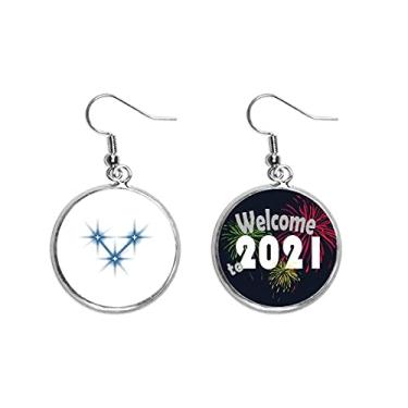 Imagem de Brincos com lindas estrelas da sorte em formato de meteoric Rise 2021 Blessing