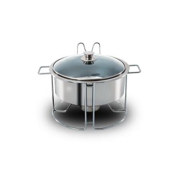 Imagem de Rechaud Redondo Brinox Savoy 7 Litros Ø 33 cm Aço Inox