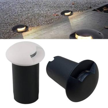 Imagem de Balizador Spot Led SMD 1W Com Facho Foco De Luz Angular (Branco Quente) IP65 De Embutir Em Piso Solo Chão Escada Gramado
