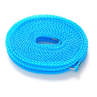 Imagem de Varal de Roupas Interno/externo à Prova de de 8 Metros Corpo Pequeno e Compacto Durável de Nylon (Azul)