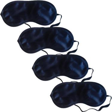 Imagem de 4 Máscara De Dormir Bem Tapa Olhos Anti Claridade Poliéster