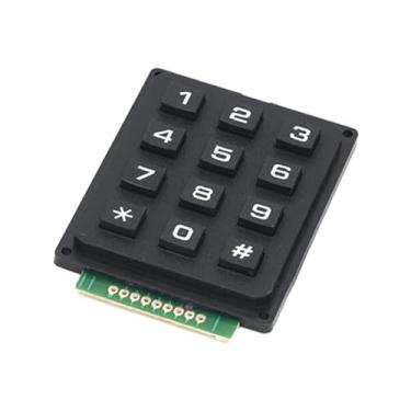 Imagem de Esquirla Módulos de teclado de teclado matricial MCU Board Matrix Array Switch para usar teclado de membrana matricial, 12 teclas 4x3