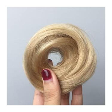 Imagem de Mulheres Bun Scrunchies 1/2 pçs faixa rabo de cavalo elástico peruca para cabelo humano feminino coques chignon coque bagunçado pedaços de cabelo rosquinha chignon com borracha elástica Pão (Size : 1