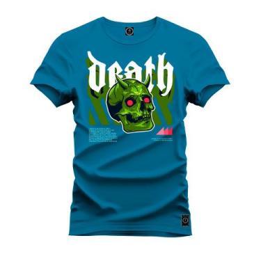 Imagem de Camiseta Agodão T-Shirt Unissex Premium Macia Estampada Cavera Drt - N