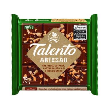 Imagem de Chocolate Garoto Talento Artesão Castanha Do Pará, Castanha De Caju E