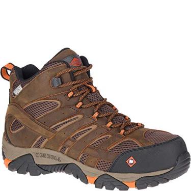 Imagem de Merrell Sapato masculino Moab Vertex com bico composto à prova d'água Wp Ct-Pewter