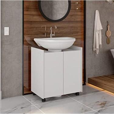 Imagem de Gabinete para Pia de Banheiro com Porta Eccos Branco - Potenza