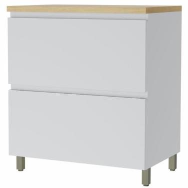 Imagem de Balcão Nesher Rainha em MDF 15mm com 1 Porta, 1 Gaveta e 1 Prateleira - 80cm de largura