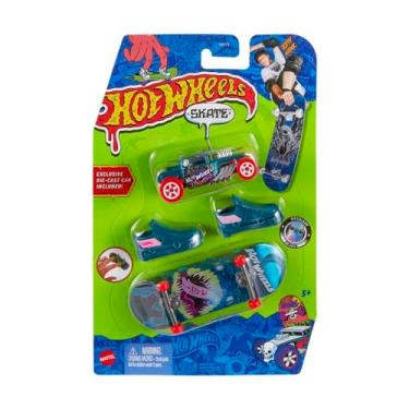 Imagem de Hot Wheels Skate - Tony Hawk - Metallic Skateboard and Car (Bone Shaker)