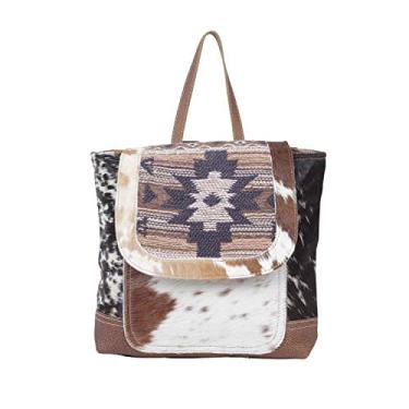 Imagem de Mochila feminina Western Canvas - Bolsa de couro Hairon reciclada, Oriana, Clássico