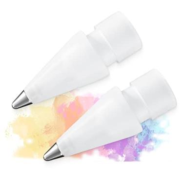 Imagem de REEYEAR Pontas realistas de ponta fina para Apple Pencil 2ª geração USB-C versão, ponta fina Paperfeel Ipad Pro Pen 1ª geração serve para artistas, anotadores, branco
