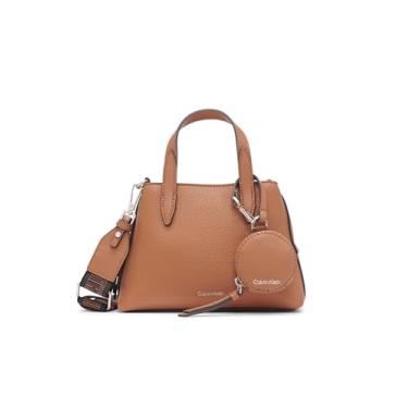 Imagem de Calvin Klein Bolsa transversal Millie 2 em 1 com compartimento triplo, Caramel, One Size