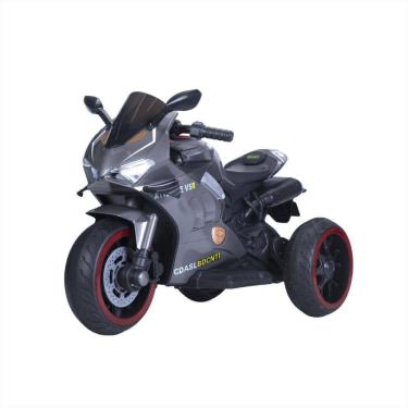 Imagem de Motinha Eletrica Mini Motorizada Cinza Carregador Usb Rádio