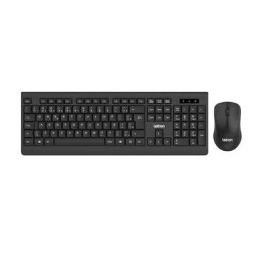 Imagem de Kit teclado e mouse sem fio com 104 teclas, mouse 3 botões 1000 dpi pa