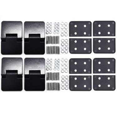 Imagem de Kit 4 Dobradiças Dupla Tampa Capô Capota Baú Fibra Adaptação - Garage 