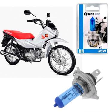 Imagem de Lâmpada Para Honda Pop 110i Super Branca H4 35w Efeito Xenon Tech One 