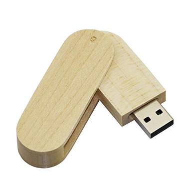 Imagem de 64 GB Madeira Rotate 3.0 USB Flash Drive Pen Drive Armazenamento de Dados Pen Drive Pen Drive Pen Drive USB Drive USB 3.0 Pen Drive U Disk Flash Memory - Maple