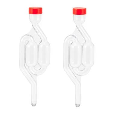 Imagem de Kit 02 unidades Airlock Válvula Tipo S Air Lock Para Fermentação Cerve