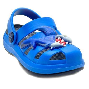 Imagem de Babuche Plugt Pop Kids Shark Azul Royal 236.008, Azul royal, 31/32