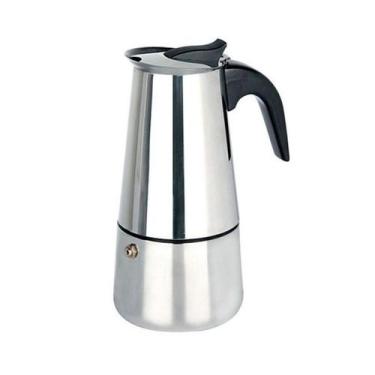 Imagem de Bule Cafeteira Italiana Moka 200ml 4 Xicaras Aço Inox - LIP