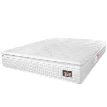 Imagem de Colchão Casal Queen Espuma D33 Pillow Top Van Gogh Marrom Hellen - Suporta Até 120 Kg Por Pessoa (BRANCO)