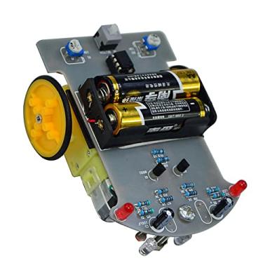 Imagem de Almencla Linha Seguinte de Rastreamento Carro Inteligente, Kit de Prática, Peças Soldando Montar Projeto Simples DIY Linha Seguinte Robô para Competição de