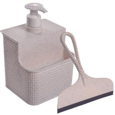 Imagem de Kit para Pia conjunto porta detergente/esponja 500ml e rodinho Tear Pl