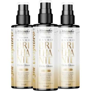 Imagem de Kit 3 Spray Capilar Banho Brilhante Efeito Gloss Realinha os Fios 200m