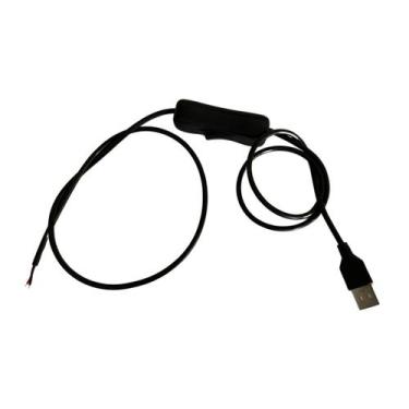 Imagem de Interruptor Liga Desliga USB Fita Led 1 Metro Preto - 20 Unid - Green 